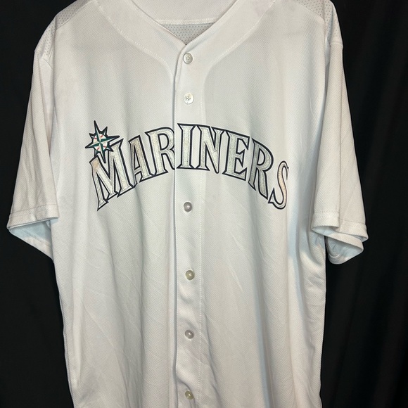 Source Unknown Other - Source Unknown White Mariners Button-Up Jersey